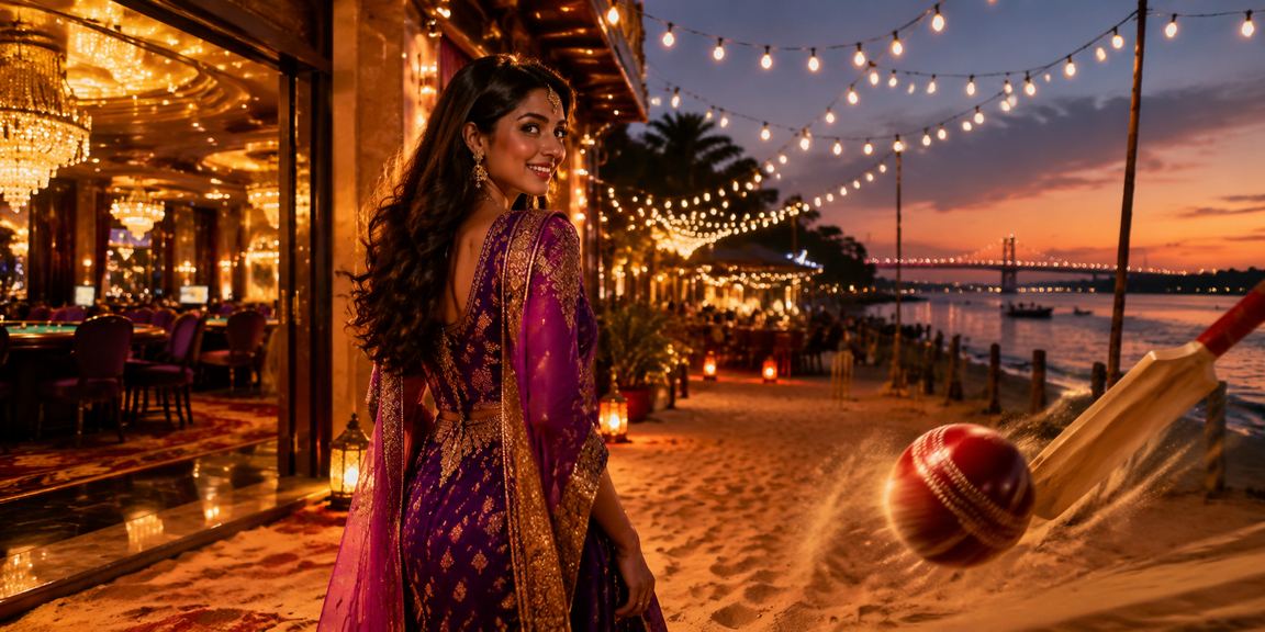 খেলোয়াড়রা সমুদ্র সৈকতে ক্রিকেট বেটিং উপভোগ করছেন